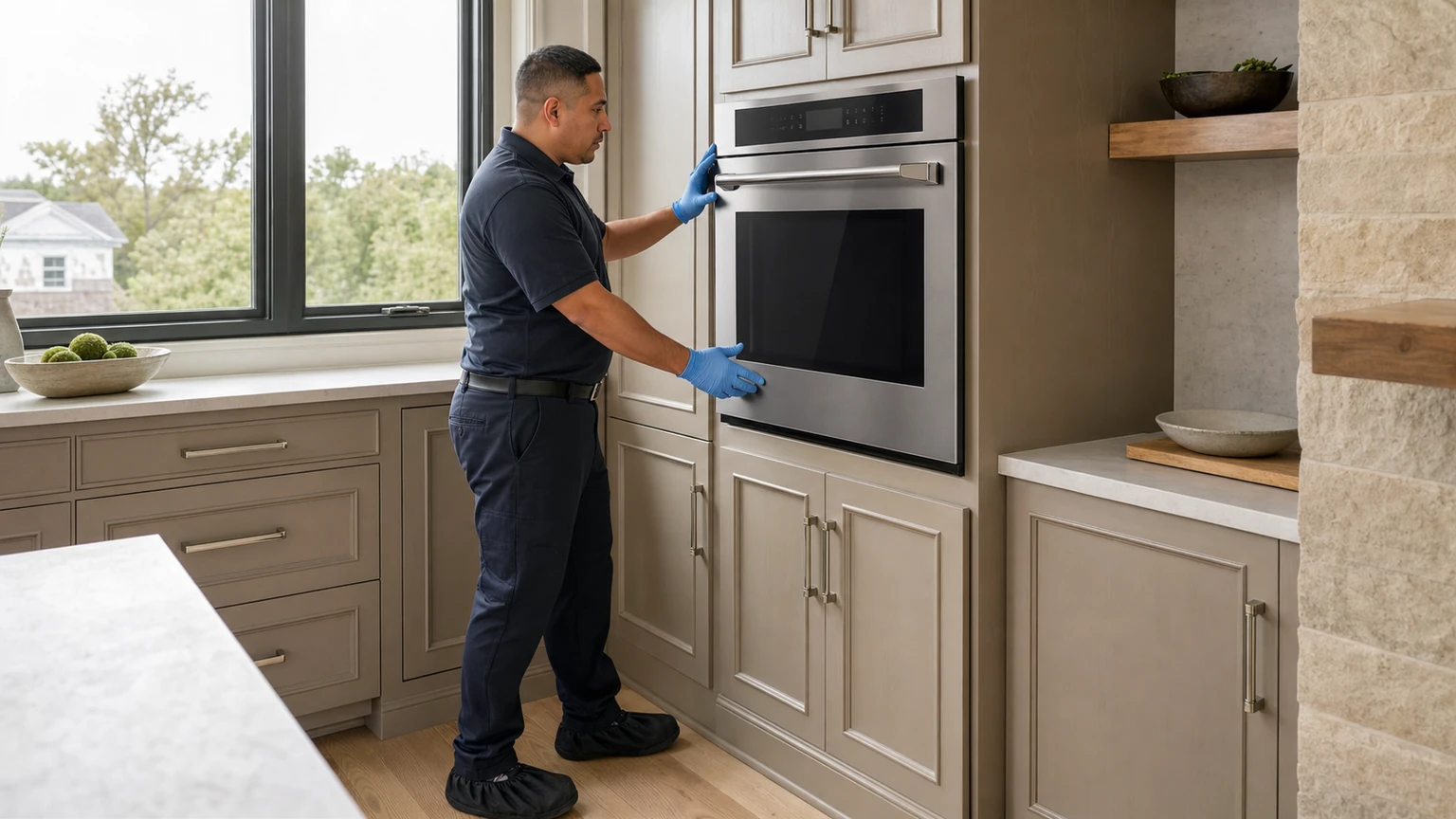 Built-in wall oven diagnostic visit in the service area